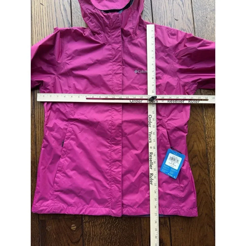 Columbia Women's Arcadia II Rain Jacket Fuchsia Pink NWT Size Large - Picture 9 of 9